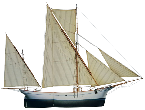 Bateau traditionnel Bovo à voile latine en Méditerranée