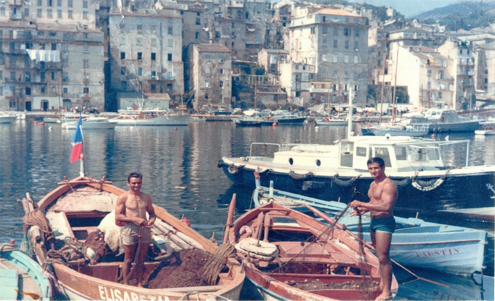 La Saint Elisabeth et les Frères Fusella - Vieux Port de Bastia Quai nord  1970