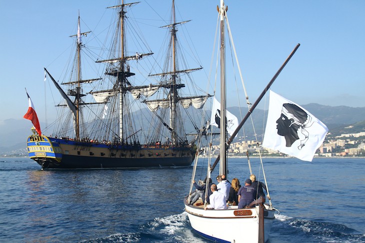 Arrivée de l'Hermione à Bastia